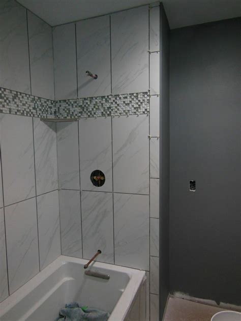 12 x 24 shower tile layout|How to Tile a Shower Wall...AND Cut Tiles Like a Pro!!